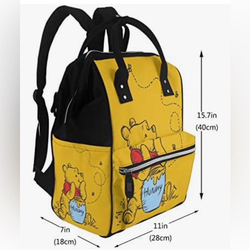 Yellow Backpack With Bear Design - image 2